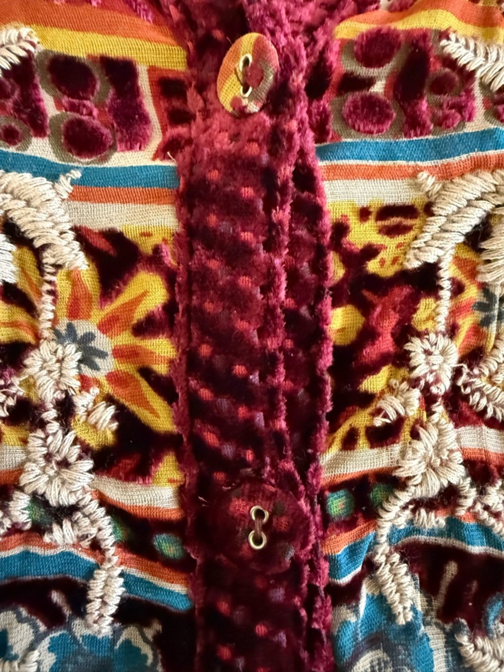 Johnny Was Velvet Embroidered Tunic Dress| | Boho Kantha Bae Style| XL - Picture 5 of 16